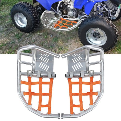 Silver Nerf Bars Peg Heel Guard for Honda TRX 450R 450ER Sportrax