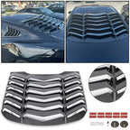 Rear Window Louver Cover Sun Shade Carbon Fiber for Ford Mustang 2015-2023