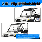 Scratch Resistant Flip Windshield for Polaris RZR XP Turbo S 2019 XP 4 Turbo S