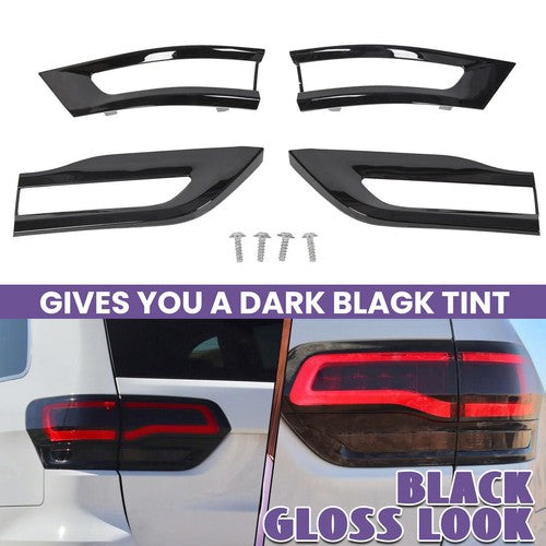 Gloss Black Tail Light Lamp Cover Trim Bezel for 2014-2021 Jeep Grand Cherokee