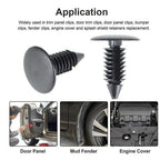 100Pcs 8mm Dia Hole Plastic Rivets Fasteners Brand New For Auto Bumper Fender