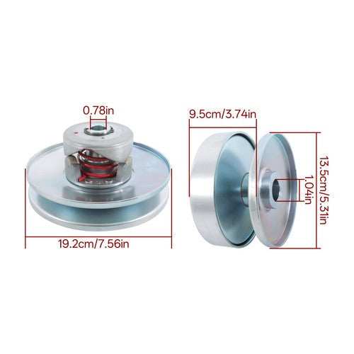209139A 40 Series Go Kart Torque Converter 3/4" Driven 1" Driver Clutch Pulley