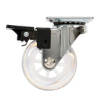 2 Inch Caster Wheels Set of 4 Heavy Duty Locking Casters with brake white