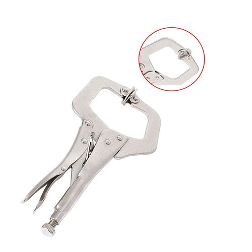 Adjustable 11" Locking C Clamp Pliers Grip w/ Swivel Pad Vise Jaws 5 Pcs