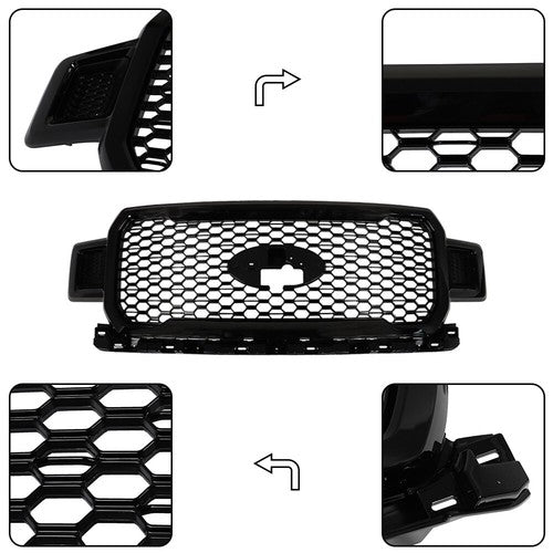 Agate Black Front Radiator Grille Assembly For Ford F-150 2018-2020 JL3Z8200SL