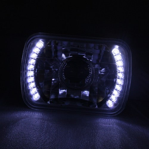7x6 5X7 LED Halo Projector Headlight for Chevy Express Van 1500 2500 3500