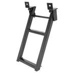 Truck Bed Step 2-Rung Retractable Tailgate Ladder Heavy Duty W/L-Shaped Bracket