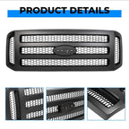 Black Painted Grille Assembly For Ford 05-07 F250 F350 Super Duty Part FO1200457