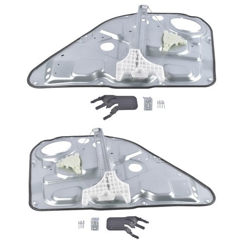 Pair Power Window Regulators Set Rear Left + Right for Hyundai Genesis 2009-2014