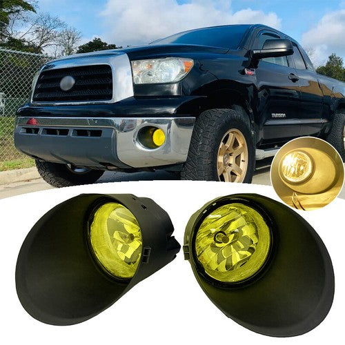 Bumper Yellow Lens Fog Lights Pair for 2007 2008 2009 2010-2013 for Toyota Tundra