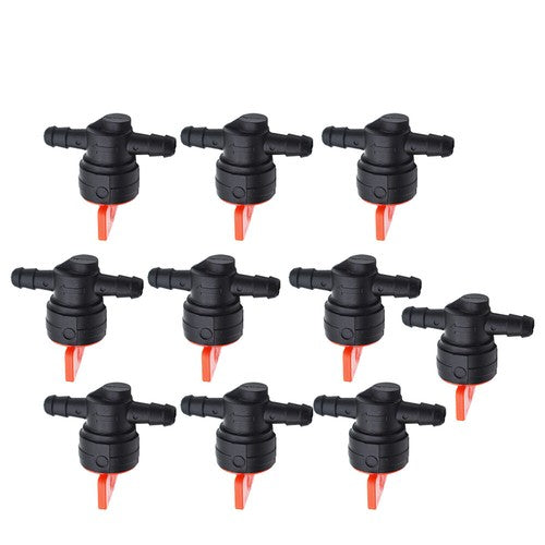 10PK 1/4" Straight In-Line Gas Fuel SHUT-OFF / CUT-OFF Valves Petcock 494768