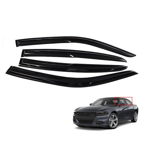 For 2011-2020 Dodge Charger Smoke Window Visor Sun Rain Wind Guard Vent Shade