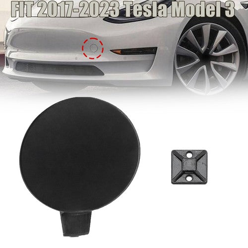 108417300E Front Bumper Tow Hook Cover Cap for 2017-2023 for Tesla Model 3