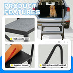 2 Step Ladder RV Step 660 Lbs with Handrail for Trailer Travel Camper Home Stairs