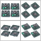 4Pcs UCP204-12 Cast Iron Pillow Block Flange Bearings - 3/4" hole with seat