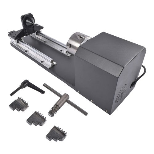 Rotary Axis with 3-Jaw Chuck for 50W 60W 80W 100W 130W CO2 Engraver 4.2A 1.68V