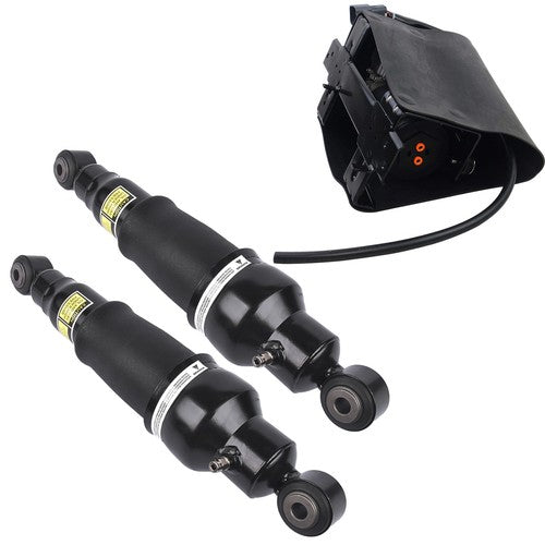 2Pcs Air Shock Absorber + 1Pc Compressor Pump Rear For Infiniti QX56 2007-2010
