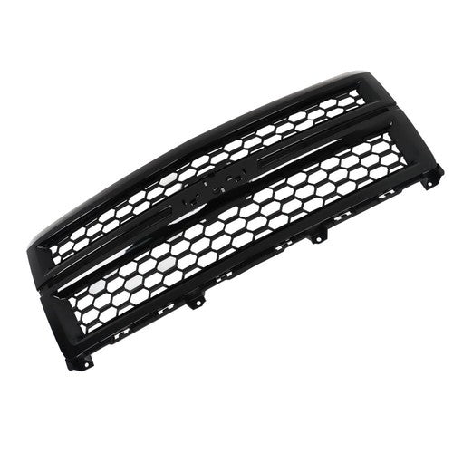 Front Grille Upper For Chevrolet Silverado1500 2014-2015 Plastic Gloss Black New