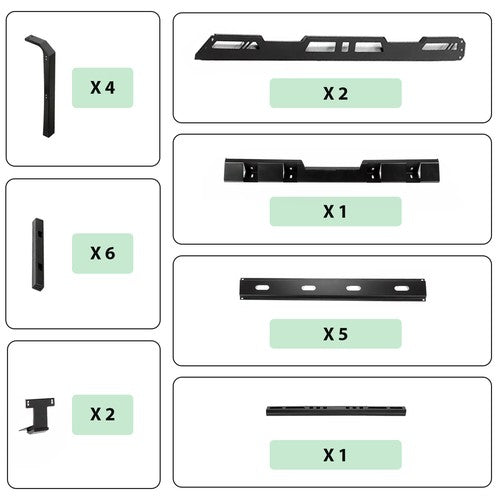 Roof Rack Cargo Carrier Luggage W/ 2 Ladders For Jeep Wrangler JK 4-Door 2007-18