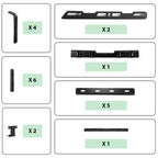 Roof Rack Cargo Carrier Luggage W/ 2 Ladders For Jeep Wrangler JK 4-Door 2007-18