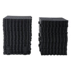55PCS 12x12" Interlocking Drainage Floor Tiles Modular Interlocking Tile Black