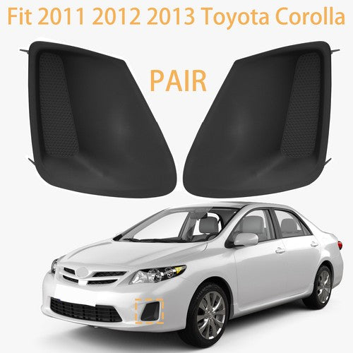 Front Bumper Fog Light Hole Insert Cover for 2011 2012 2013 for Toyota Corolla