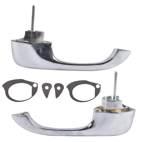 2x Chrome Exterior Door Handles Fits for Chevy Camaro Pontiac Firebird 1967-1969