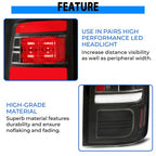 Black Tail Lights Brake Lamps LED Bar Light For 09-18 Dodge Ram 1500 2500 3500
