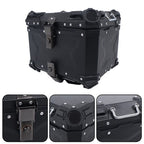 45L Motorcycle Top Box with Safety Lock Waterproof Trunk Luggage Storage Case