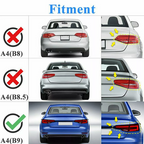 Rear Trunk Spoiler Wing For 2017-2023 2024 Audi A4 S4 B9 Sedan Glossy Black