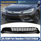 71152T2FA50 Front Lower Grill w/ Chrome Trim for 2016 2017 for Honda Accord