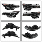 Headlights Replacement For Hyundai Elantra 2021-2022 LH+RH Clear Black Halogen