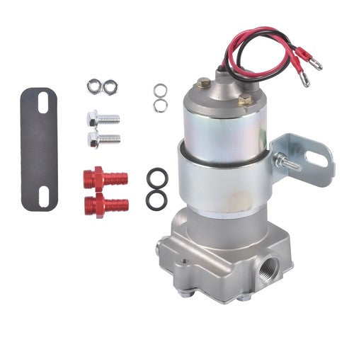 Universal High Volume Ford Chevy Mopar Electric Fuel Pump 97GPH Chrome F53001C
