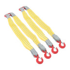 2 PCS 3.3ft Lifting Slings Straps with Hooks Two Leg Rigging Straps 4410 lbs