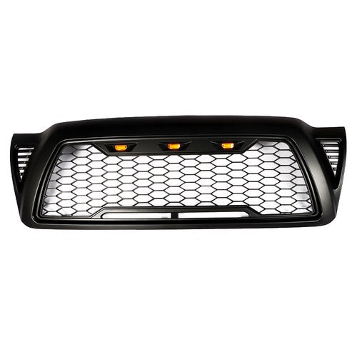 For Toyota Tacoma 2005-2011 Black Plastic Front Upper Bumper Grille W/ LED