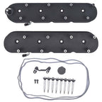 GM LS Black Cast Aluminum Valve Covers w/Coil Mounts For LS1 LS2 LS3 5.3 6.0 6.2
