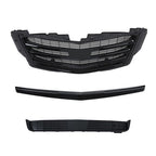 Gloss Black Front Center Mesh Grille Fit For Cadillac Escalade 2015-2020 3Pcs