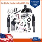 Air Ride Kit with Motorcycle Electric Center Stand for Harley Road King 09-16