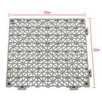 55PCS 12 x 12in Interlocking Drainage Floor Tiles Modular Interlocking Tile Gray
