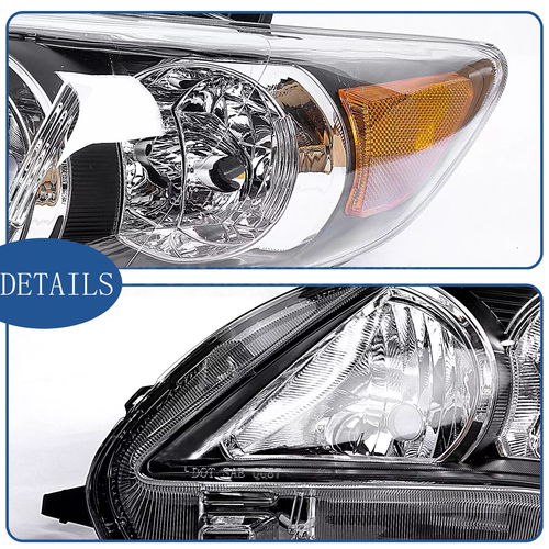 Headlights Front Bumper Fog Light Cover Set for 2011-2013 for Toyota Corolla