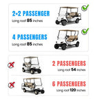 85 Inch Golf Cart Roof Top Tubular Canopy For EZGO TXT 4 Seat Sun Top Club Car