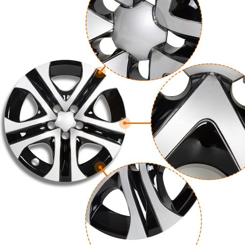4Pcs/Set 17'' Wheel Rim Cover Hubcaps Trim Rings Caps For 2013-2018 Toyota Rav4