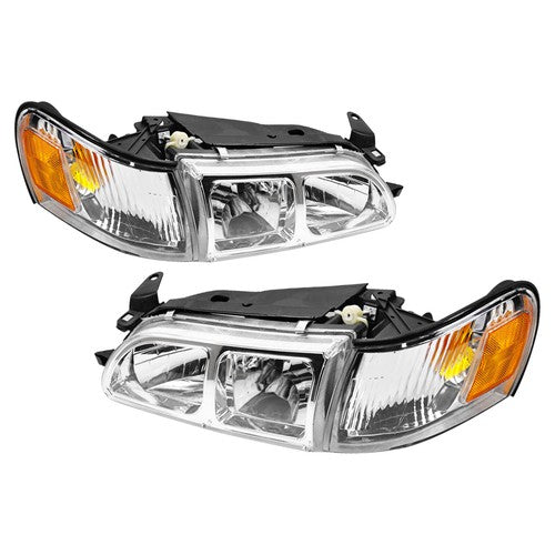 JDM Chrome Headlights Turn Signal Corner Lights for 1993-1997 for Toyota Corolla