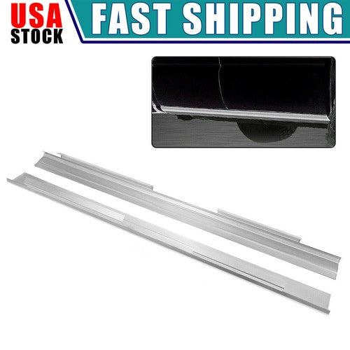 Pair Slip On Rocker Panel for GMC Sierra Chevy Silverado Avalanche Crew Cab 1999-2007