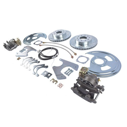 Rear Brake Disc Set w/ Brackets for GM A F X-Body Buick Chevy Pontiac 1964-1977