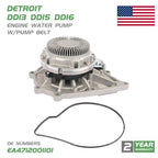 For Detroit DD13 15 16 Variable Speed Water Pump W/Belt EA4722001601 A4712001101