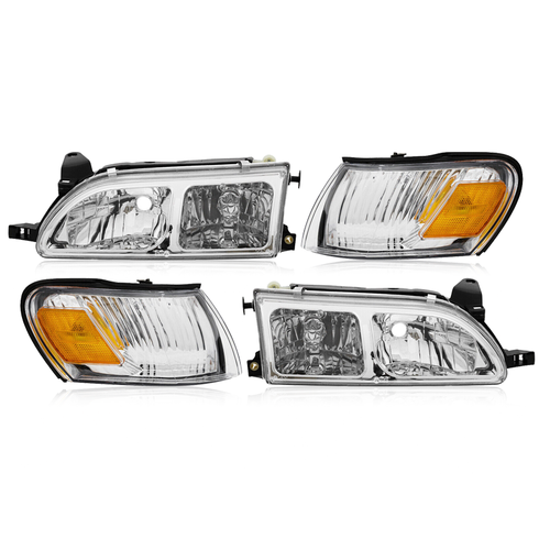 JDM Chrome Headlights Turn Signal Corner Lights for 1993-1997 for Toyota Corolla