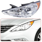 2x For Hyundai Sonata 11-14 Chrome Housing Amber Corner Projector Headlights