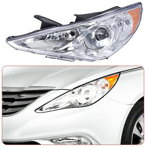 2x For Hyundai Sonata 11-14 Chrome Housing Amber Corner Projector Headlights
