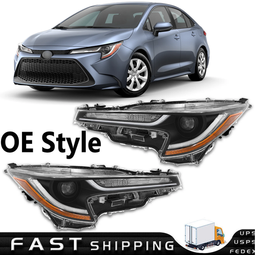 LED Headlight Pair with Turn Signal Light for 2020-2022 Toyota Corolla L LE